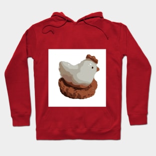 Hen, bird, easter, character. Cartoon concept modern Hoodie